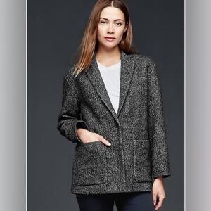 GAP Oversize herringbone boyfriend blazer XS petite